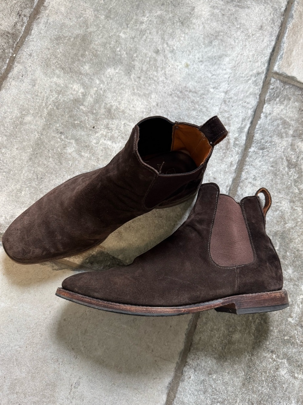 Allen Edmonds Liverpool Dark Brown Suede Chukka Chelsea Boots